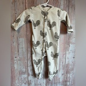 Kate Quinn Chicken Footie Pajama with Matching Top Knot Hat